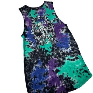 Beetlejuice Graphic Tank Mini Dress Womens‎ Large Multi Tie Dye Movie Merch
